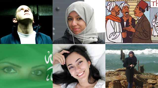 Top L-R: Mark Makkhoul , Afrah Nasser, Arabist; Bottom L-R: Saudiwoman, Maya Zankoul and Lina Al-Sharif